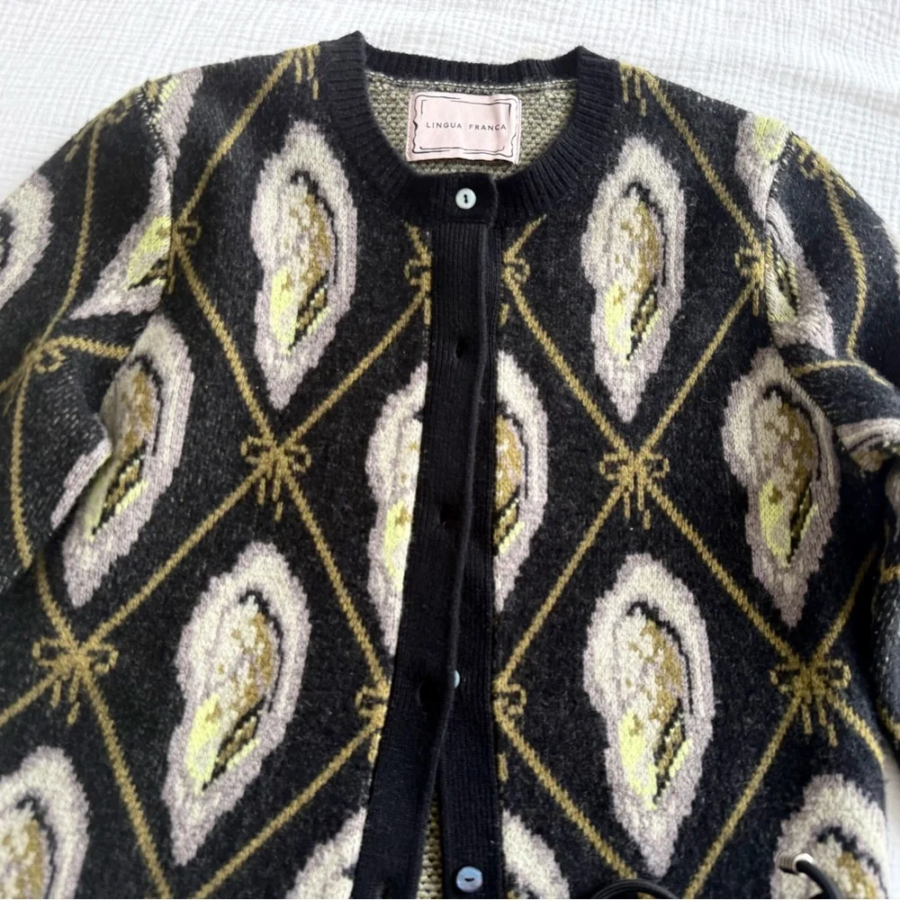Lingua Franca Oyster Cardigan - Picture 3 of 11